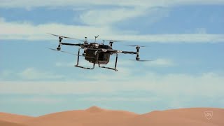 Watch NASA's Dragonfly rotorcraft model soar over Californian sand dunes