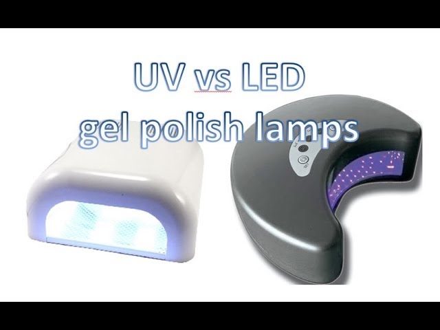 UV vs LED lamps for gel shellac nail polish - YouTube