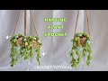 Hanging Plant Crochet Tutorial Step By Step Guide To Crochet Room Decor Car Mirror Decoration