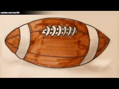 How to draw a football - YouTube