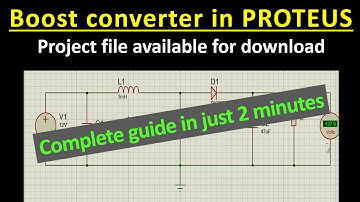 Boost converter design in Proteus | Project file available for download