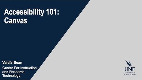 Canvas Accessibility 101