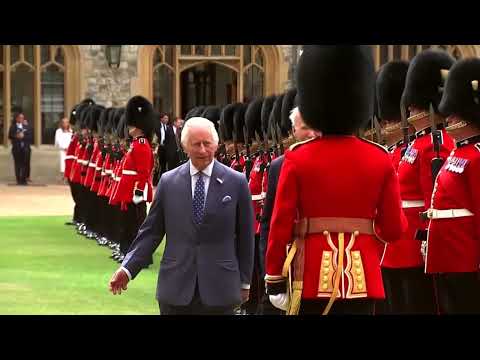 King Charles III Struggles To Get Joe Biden To Move On At Windsor Castle Arrival Ceremony