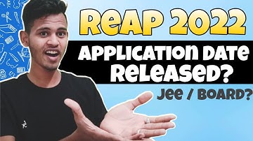 REAP 2022 -Application Form Date, Cut-off | Deepak Chouhan