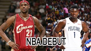Zion Williamson vs Lebron James First NBA Debut | Debut Highlights