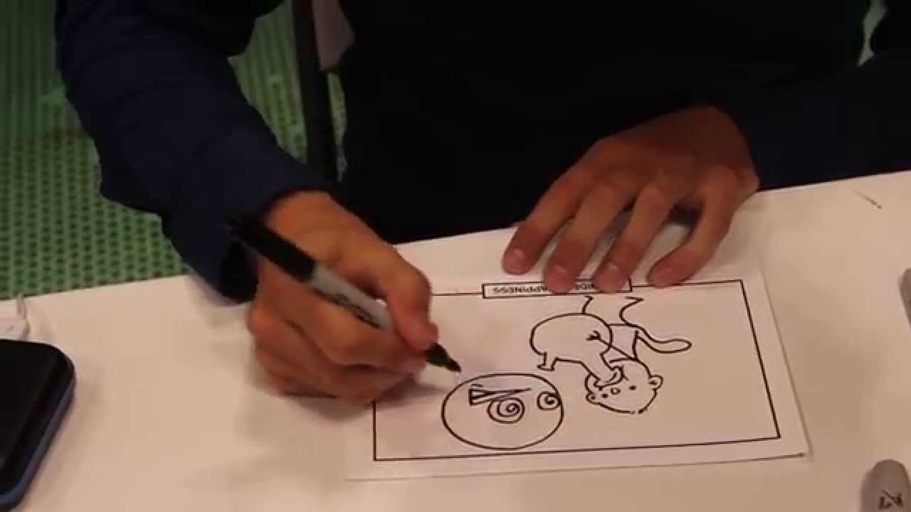Rob DenBleyker of Cyanide and Happiness Drawing a Junkie Monkey!