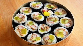 Tuna gimbap (chamchi-gimbap: 참치김밥)