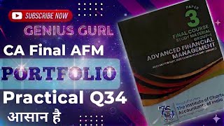 Question 34 Portfolio CA Final AFM GENIUS GURL CA Study Material Solutions