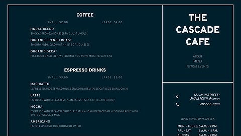 Макет меню #CodePenChallenge (php,js,html)
