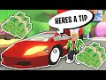 Giving UBER DRIVER BIG TIP (Adopt me Roblox)