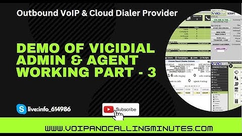 Demo video of Vicidial Admin and Agent working Part -3