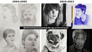 My Drawing Progress 2003-2021 18 Years Of My Portrait Art Journey