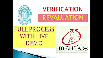 VERIFICATION OF MARKS CBSE 2019 REVALUTAION