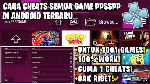 Tutorial Cara Termudah Cheats Semua Game Emulator PPSSPP Android 100% Work | Mudah Banget Gak Ribet!