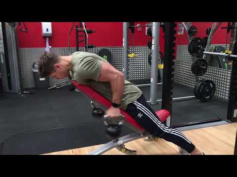 Kettlebell Chest-Supported Triceps Kickback