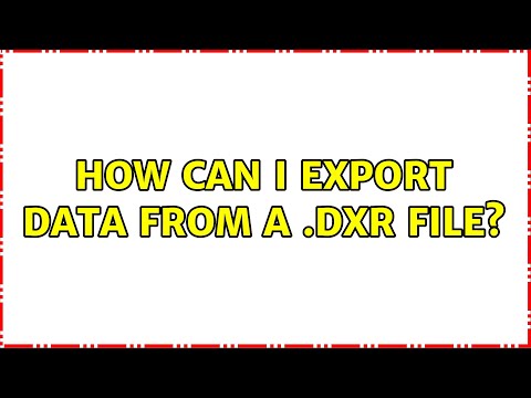 How can I export data from a .dxr file?