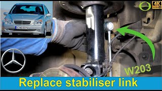 How to replace the stabilizer link on a W203 C-Class Mercedes Benz