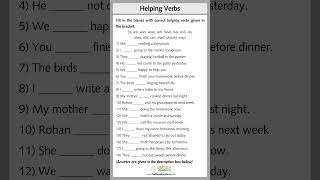 📝 Helping Verbs (is, was, am) | Worksheet with Answers 🧑🏻‍🏫 | English Grammar for Class 3