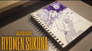 Drawing Ryomen Sukuna | with ball pen | ep 2 | Jujutsu Kaisen