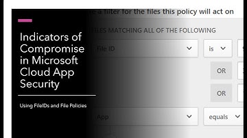 Indicators of Compromise in Microsoft Cloud App Security