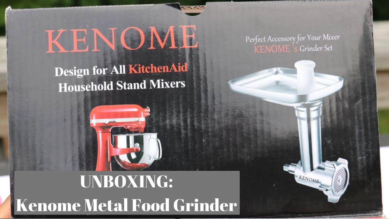 KENOME Metal Food Grinder Attachment for KitchenAid Stand Mixers