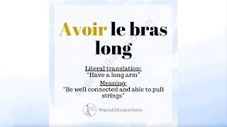How to say "able to pull strings" in French! 🇫🇷
