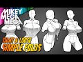 HOW TO DRAW Shirt Material Folds TIGHT & LOOSE