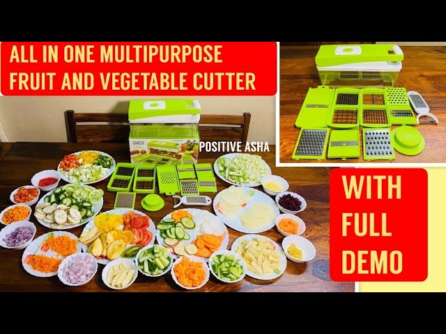 12 in 1 Multi-Purpose Vegetable and Fruit Chopper, Fruit Grater, Slicer  Dicer