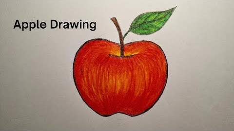 How to draw an apple step by step || Apple drawing easy || Apple drawing