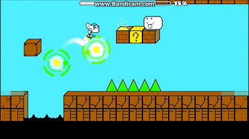 CAT MARIO IN GEOMETRY DASH!!! - Syobon Action 100% (Very Easy Demon)