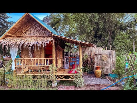 Construction & Tour Of Our BAMBOO HUT In Rural THAILAND 🙌😜🇹🇭