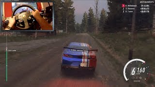 DiRT Rally 2.0 - Chevrolet Camaro GT4.R -  Finland Rally with Steering Wheel Gameplay [WheelCam] screenshot 4