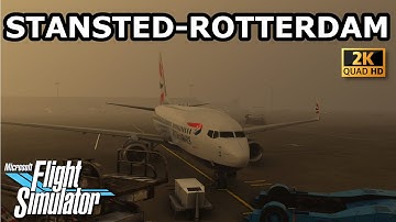 PMDG 737 - EXTREME LOW VIS STANSTED TO ROTTERDAM - MSFS Ultra settings