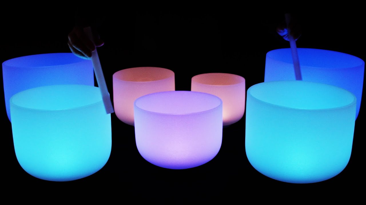 Aura Healing - 432Hz Crystal Singing Bowls Sound Bath - YouTube