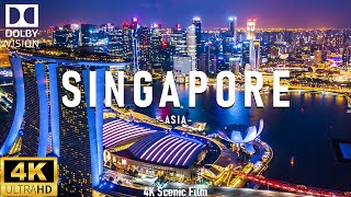 SINGAPORE 4K Video Ultra HD With Soft Piano Music  60 FPS  4K Scenic Film