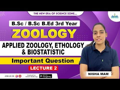 Applied Zoology | Ethology | Biostatic |Part-2 | Important Question|B.Sc Final Year | iSTUDY Online