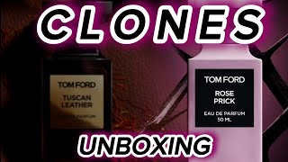 CLONES MAISON ALHAMBRA . TOM FORD TUSCAN LEATHER , ROSE PRICK. UNBOXING