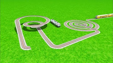 💝 IMPOSSIBLE AI TRAINS CROSSIN SLIDE SNAKE 🐍 CIRCLES ZIG ZAG TRACK RAILROAD RAILWORKS BEANG 