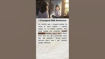 I Changed ONE Sentence ✏️🌟 | English Reading and Listening Practice #englishforbeginners #motivation