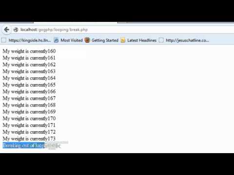 GoG's Guide PHP 39 - Break