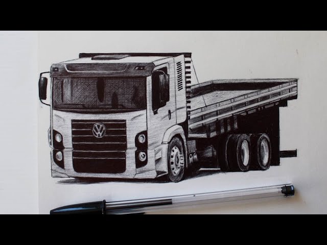 como desenhar um caminhão 1113 toco 