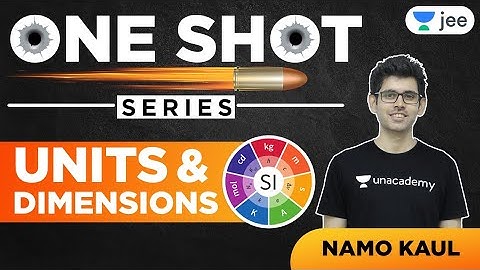 JEE: Units & Dimensions in One Shot |  Unacademy JEE | IIT JEE Physics | Namo Kaul