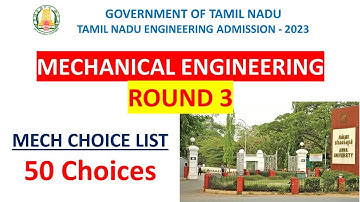TNEA2023 MECH Round 3 Choice List #anbarivu #mechanicalengineering #choicelist