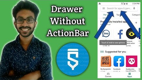 Drawer without actionbar in Sketchware..