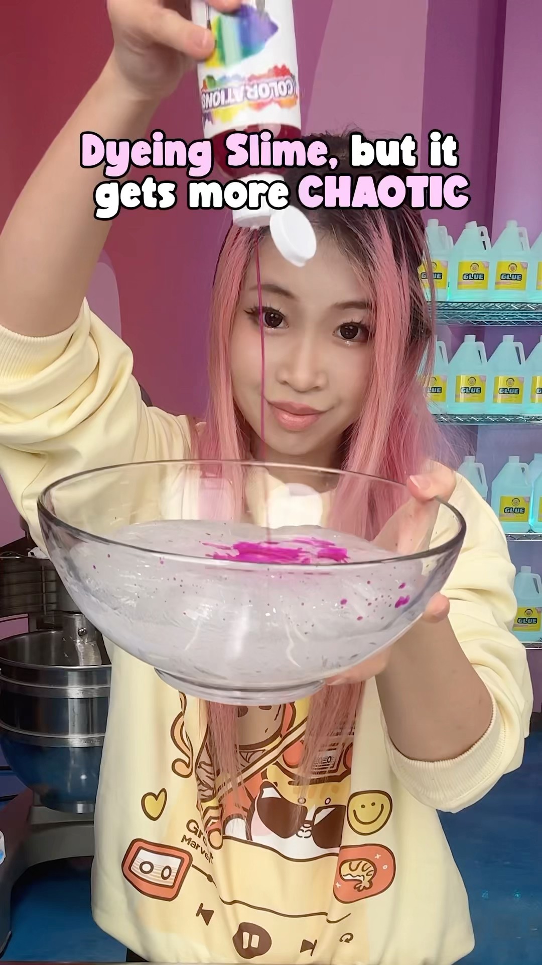 This Is The Most CHAOTIC Way To Dye Slime ?