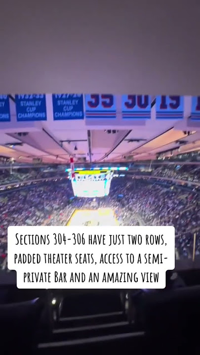 Sections 304-306 are some of the highest value seats at #msg. 🏟️ #nyr #knicks #concerts #cbb