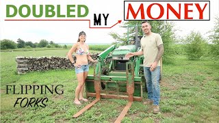 DOUBLING my MONEY FLIPPING PALLET FORKS!