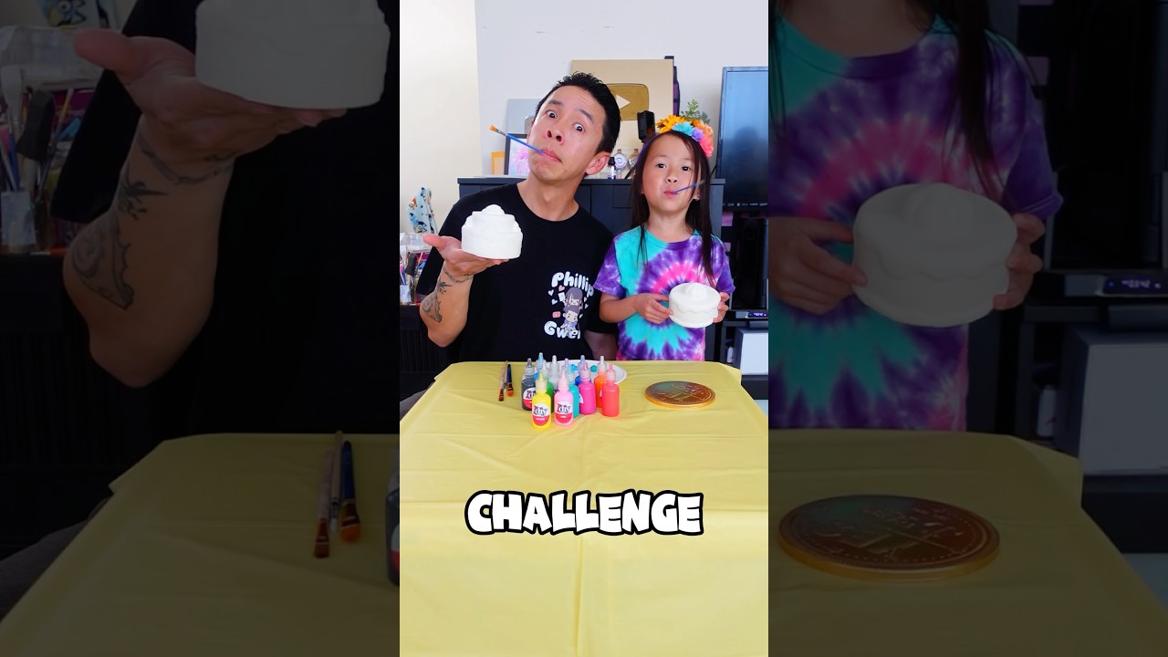 No Hands Painting Art Challenge with Cake Squishies! 🤣🎂 
