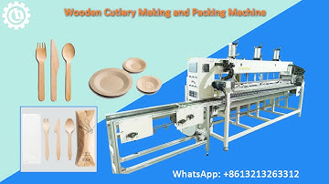 Wooden cutlery making machine line disposable spoon and fork forming machine #008613213263312