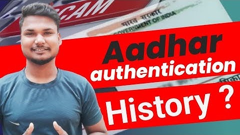 Aadhaar authentication history kaise check kare Aadhar Card authentication history ?